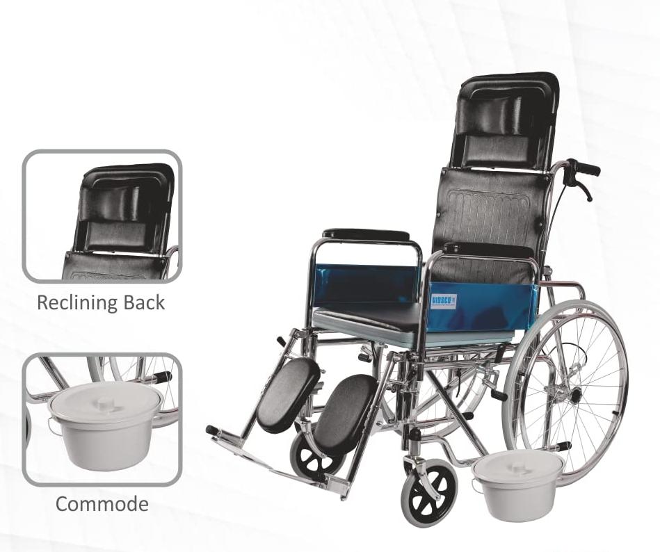 Reclining commode wheelchair 2025